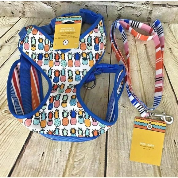 Target Other - Dog Harness Pineapple Large Fun New Leash Set Colorful Happy Target Up To 90 Lbs